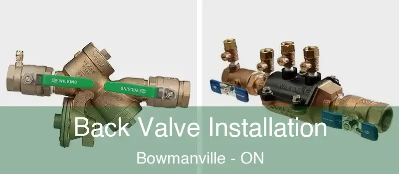  Back Valve Installation Bowmanville - ON